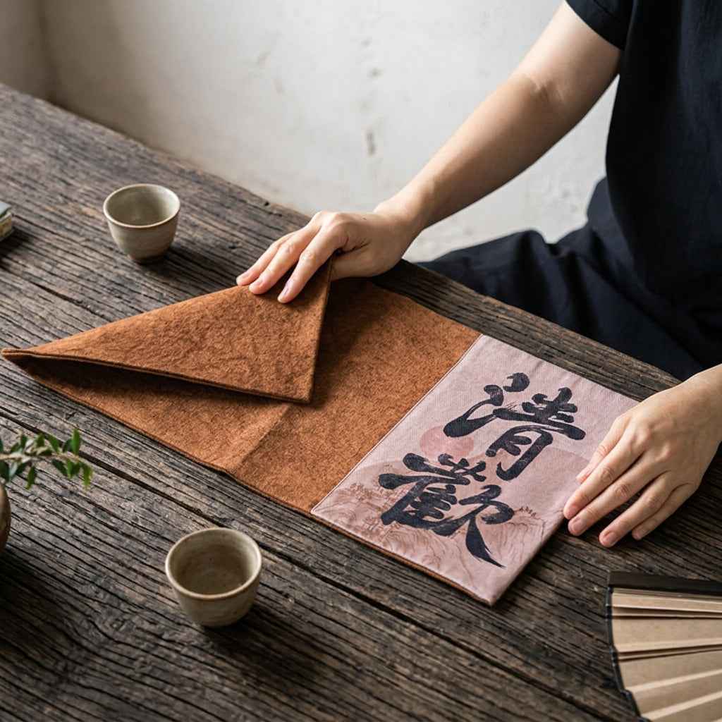 Indigo Table Runner | Hand-Dyed Cotton | Void Heritage