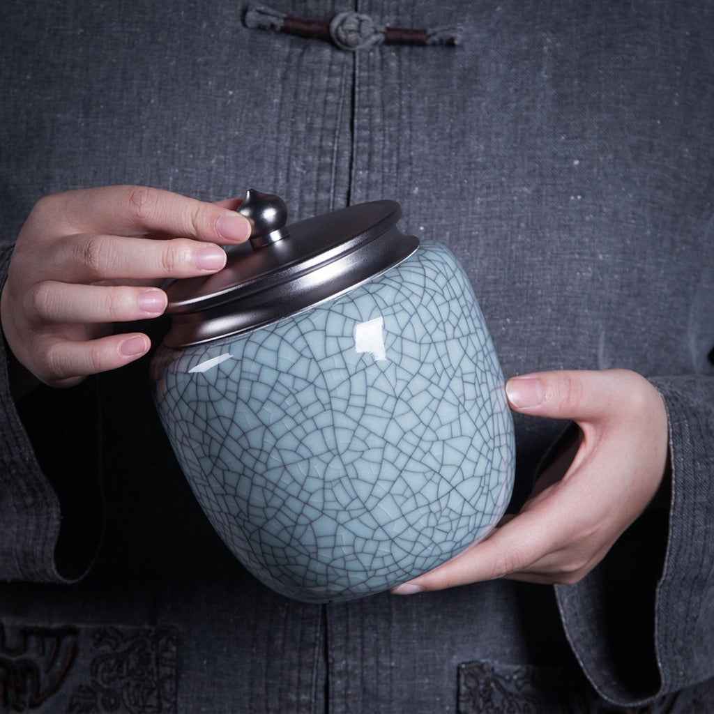 Celadon Tea Canister | Airtight Storage | Void Heritage