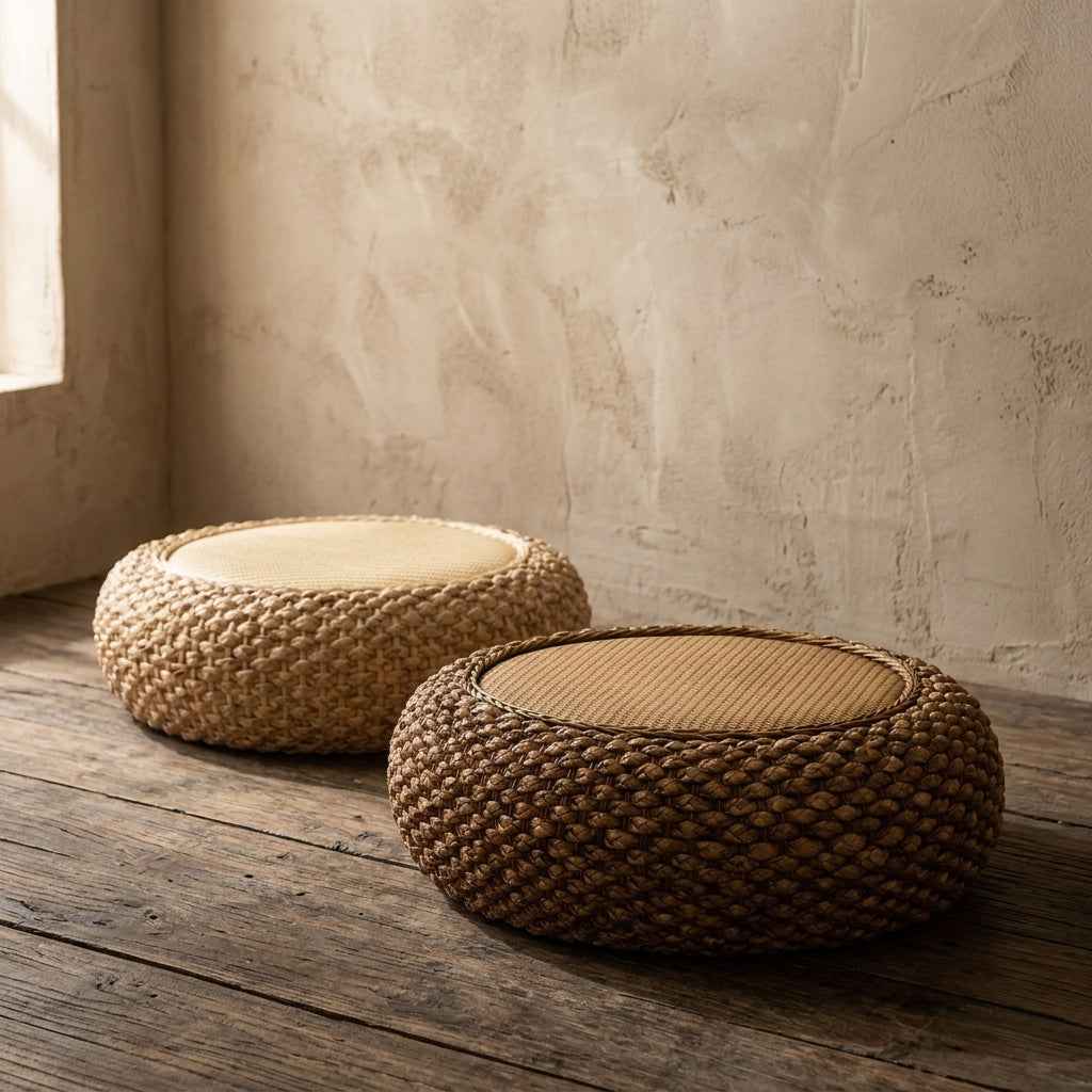 Rattan Floor Cushion | Meditation Seat | Void Heritage
