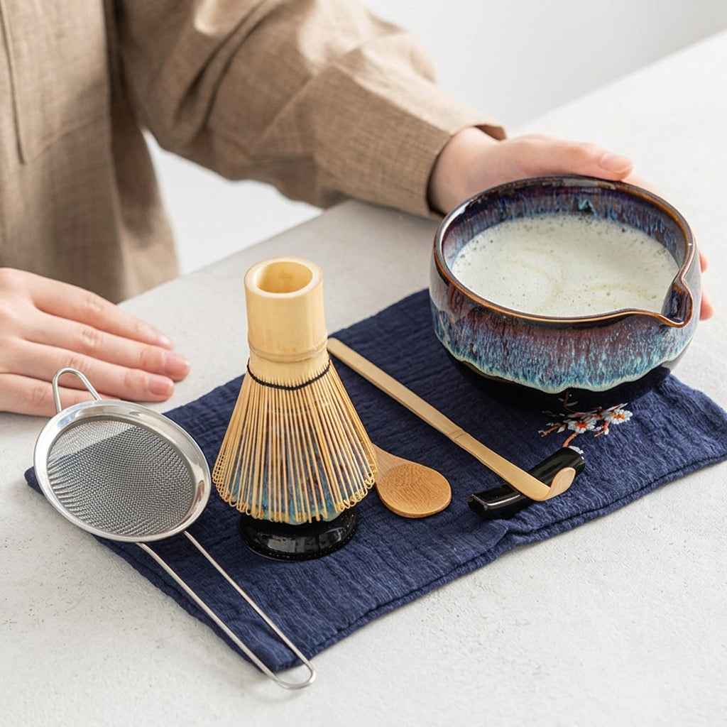 Matcha Bowl with Spout | Kiln-Fired Ceramic | Void Heritage