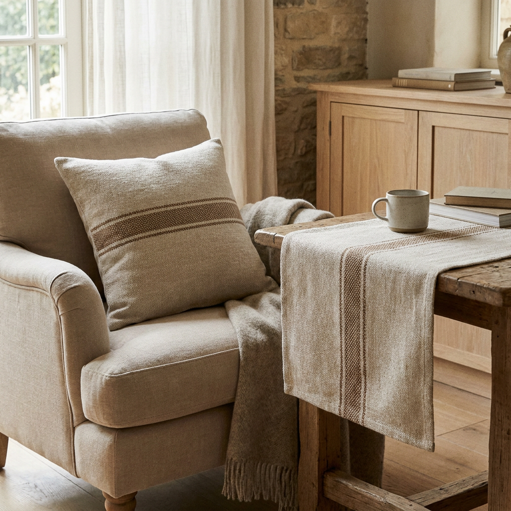 Soft Living Set — cushion and table runner combo | Void Heritage