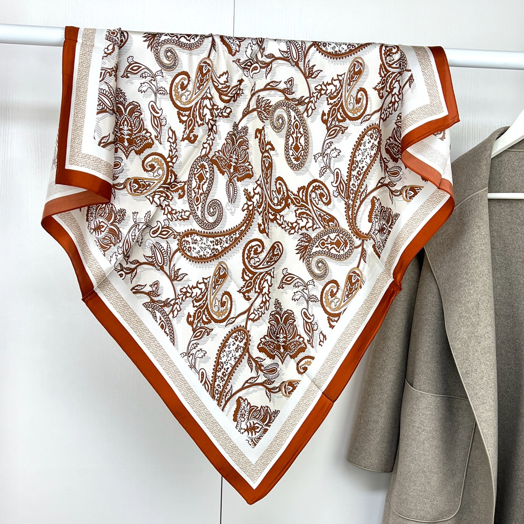 Dunhuang Silk Scarf – 100% Mulberry Silk, Hand-Dyed Desert Tones, Lightweight Luxury Wrap -  Void & Heritage