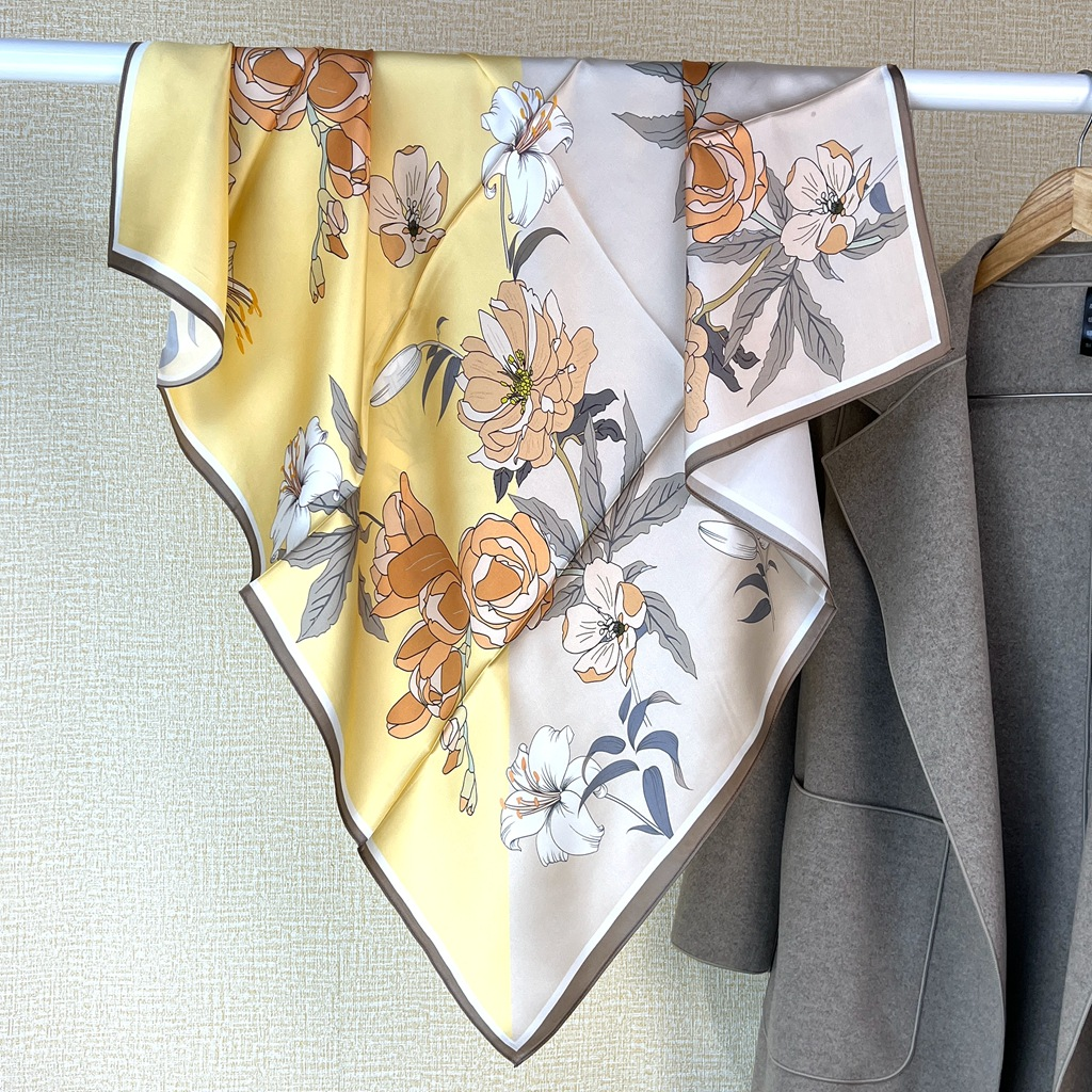 Dunhuang Silk Scarf – 100% Mulberry Silk, Hand-Dyed Desert Tones, Lightweight Luxury Wrap -  Void & Heritage